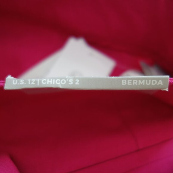 Chicos Secret Stretch Bermuda Shorts Berry Pink (Sz 12 Chico 2) NWT! - Picture 9 of 9